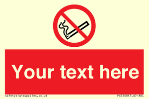 Custom No E-cigarettes / Vaping Sign